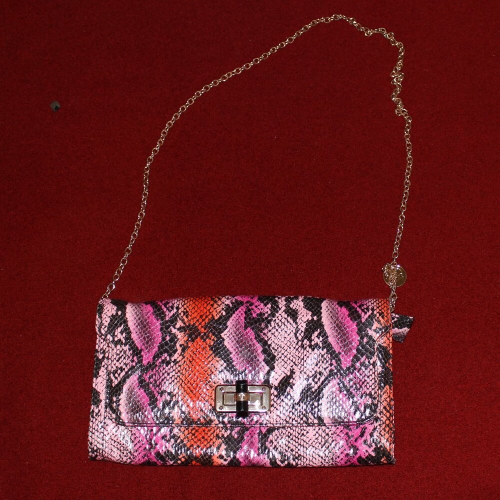 Multi-Colored Snakeskin Print Crossbody Bag